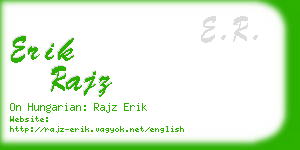 erik rajz business card